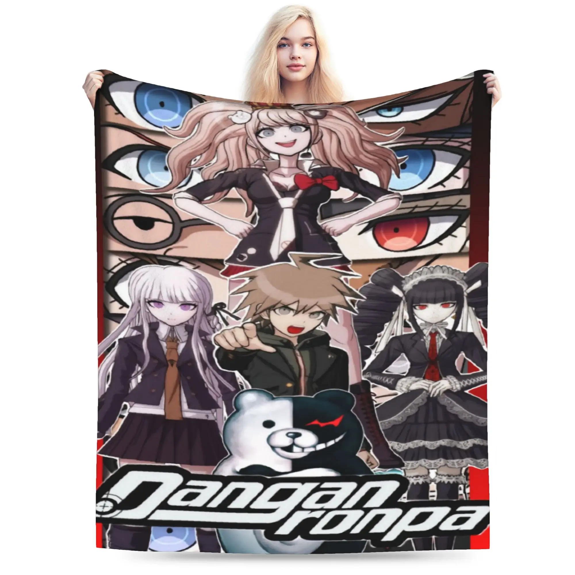 Danganronpa Blanket Nagito Komaeda The Ultimate Warm Print Plush Throw Blanket For Kids Home Decor Flannel Bedspread Bed Cover