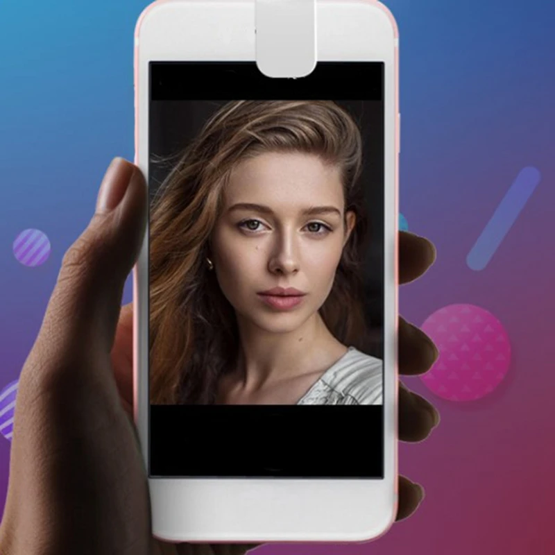 โทรศัพท์มือถือเติมแฟลชเลนส์โคมไฟคลิปสามหยุด Dimming MINI ทนทาน 10 LED Selfie แหวนความงาม