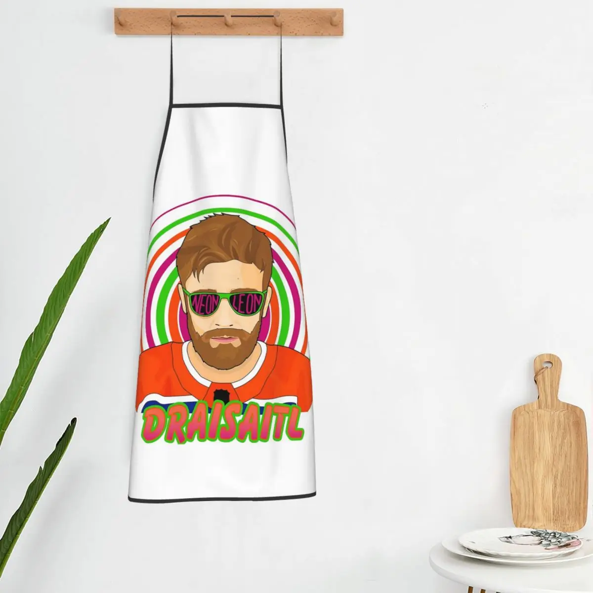 إدمونتون أويلرز ليون درايسايتل مريلة الشيف الطبخ الخبز Tablier بلا أكمام مريلة تنظيف المطبخ بينافور للنساء الرجال اللوحة