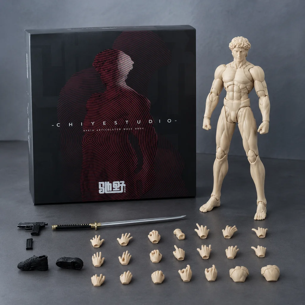 Chiye Studio 1/12 Scale Movable Male Action Figure David Articulated Body Model Collectible Handpainted Doll For Hobby Display