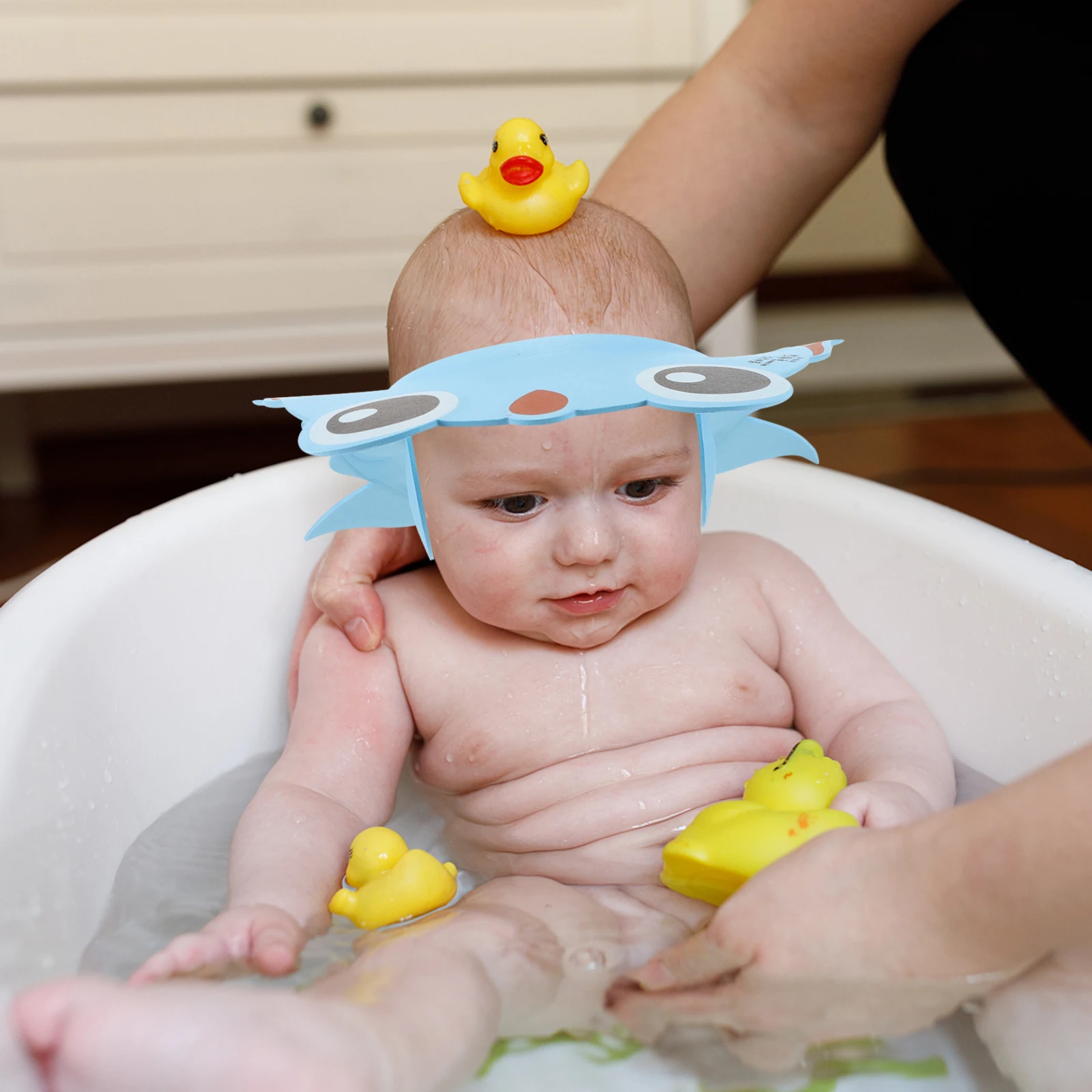 

Adjustable Bath Shampoo Shield Hat 40-45Cm 0-6 Years Heat Resistant 80° Protection Cap For s Shower Haircut