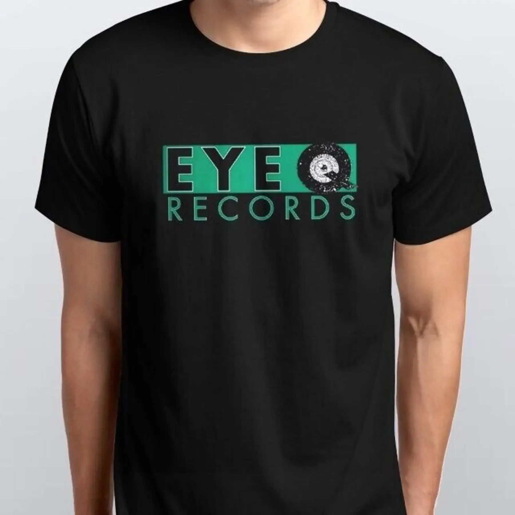 تي شيرت Eye Q Records Label تي شيرت Breakbeat German Techno Rave Drum n Bass جميع المقاسات