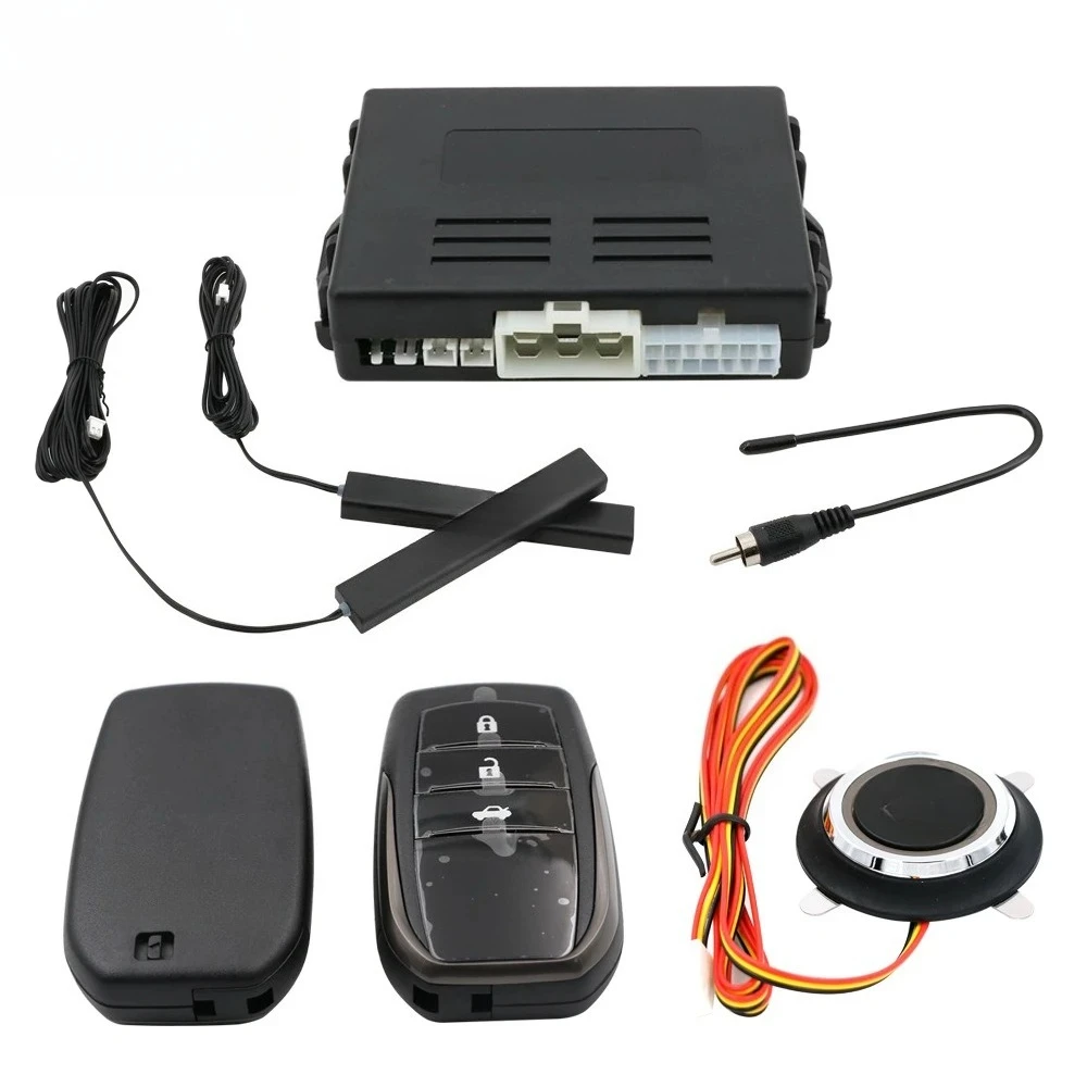 General-purpose car remote control remote start intelligent one-button start switch lock anti-theft alarm