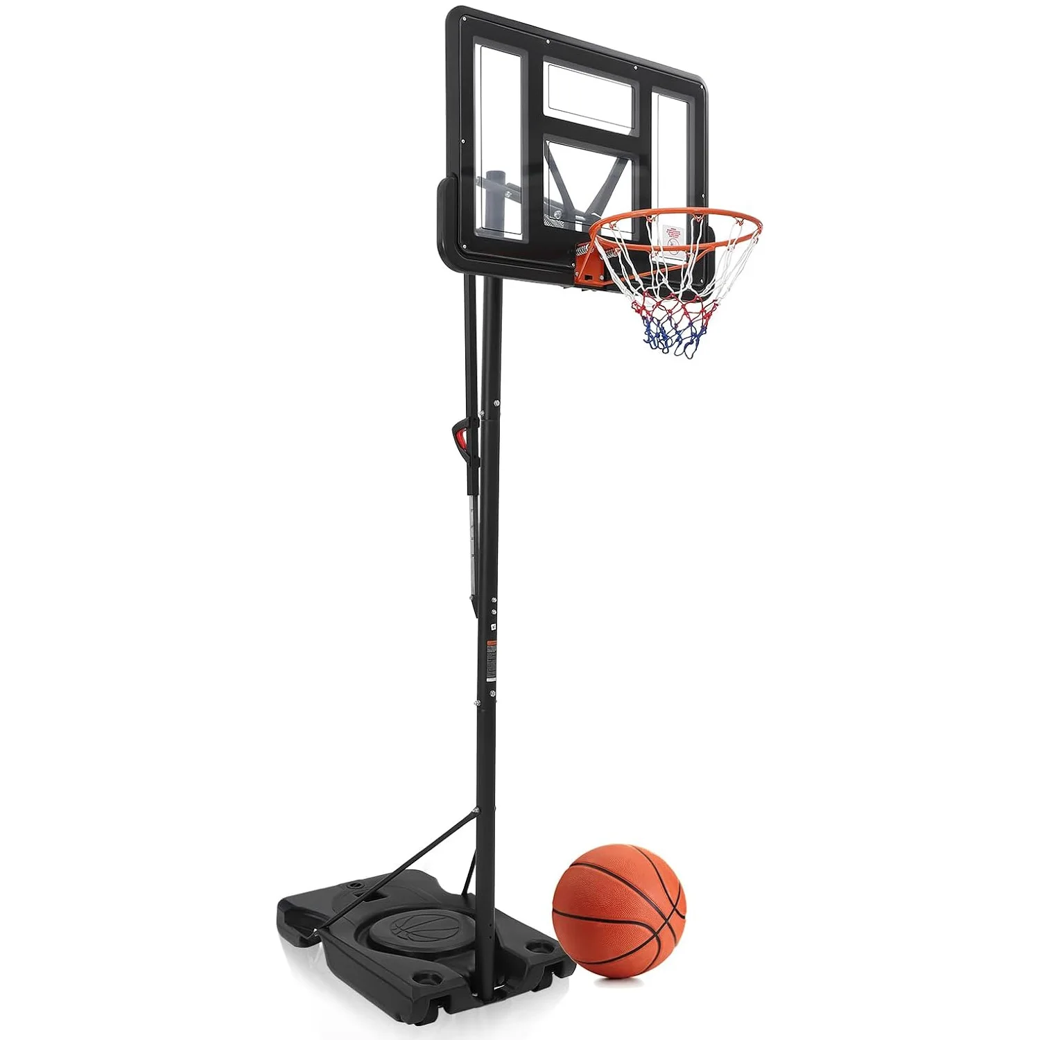 

Basketball Hoop Outdoor 10FT Height Adjustable, Portable Basketball Goals & Hoops with PC Backboard, In/Outdoor Basketball Hoop