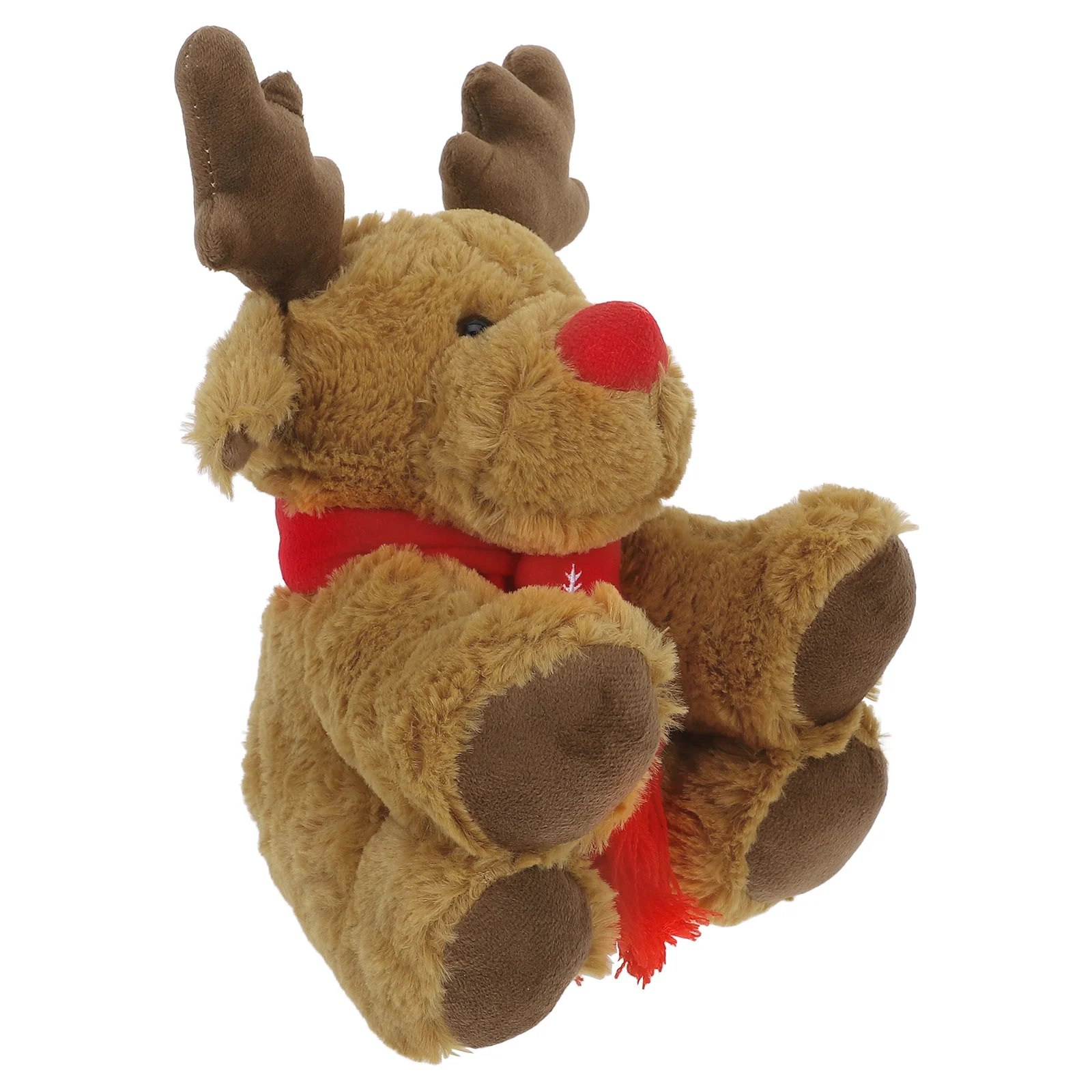 

Elk Plush Toy Christmas Themed Stuffed Animal Velvet PP Cotton Fill Cute Cuddly Decoration for Kids Xmas Gifts Home Car Bedroom