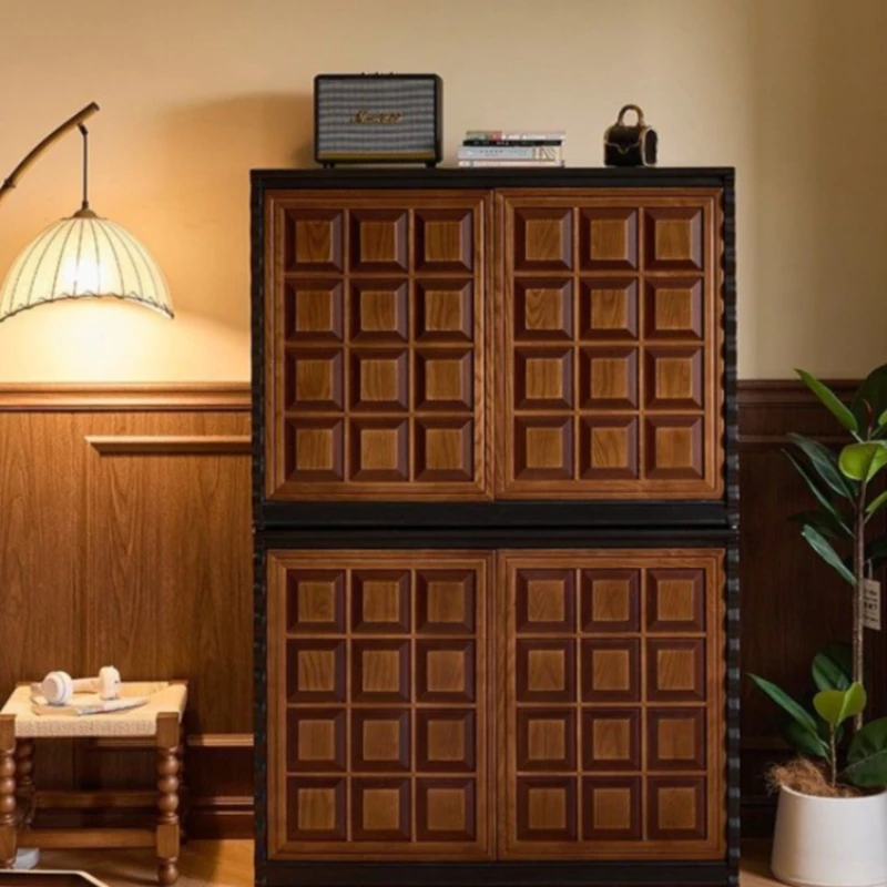 

Тумба под телевизор из массива дерева в стиле середины века, винтажная, оригинальная, с выдвижными ящиками для хранения, для гостиной, мебель для дома, шкаф HQ40DS