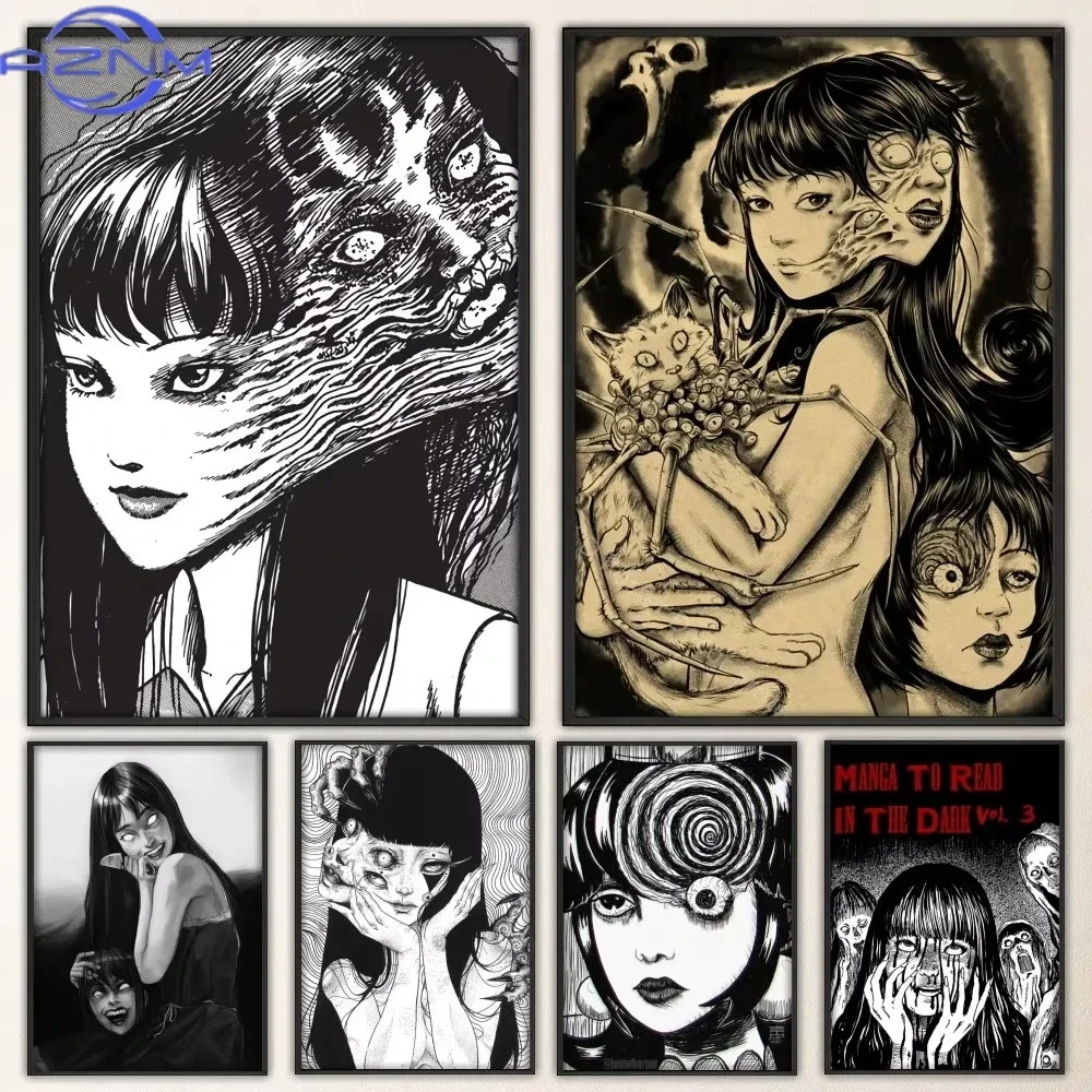 Japan Anime Junji Ito Poster Drucke Wandbild Leinwand Malerei Schlafzimmer Wohnzimmer Wand Bar Restaurant Aufkleber Klein