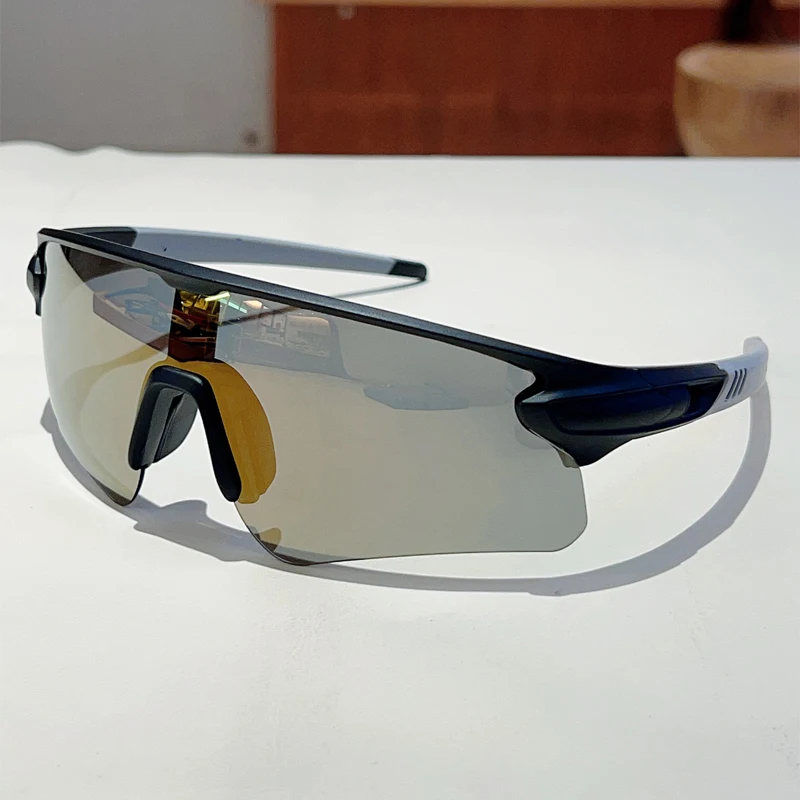 KAMMPT Y2k Sportbrille für Herren, 2025, neue halbrandlose Spiegel-Outdoor-Radsport-Sonnenbrille, umwickelt, runde, winddichte Sonnenbrille zum Angeln – Detail 8