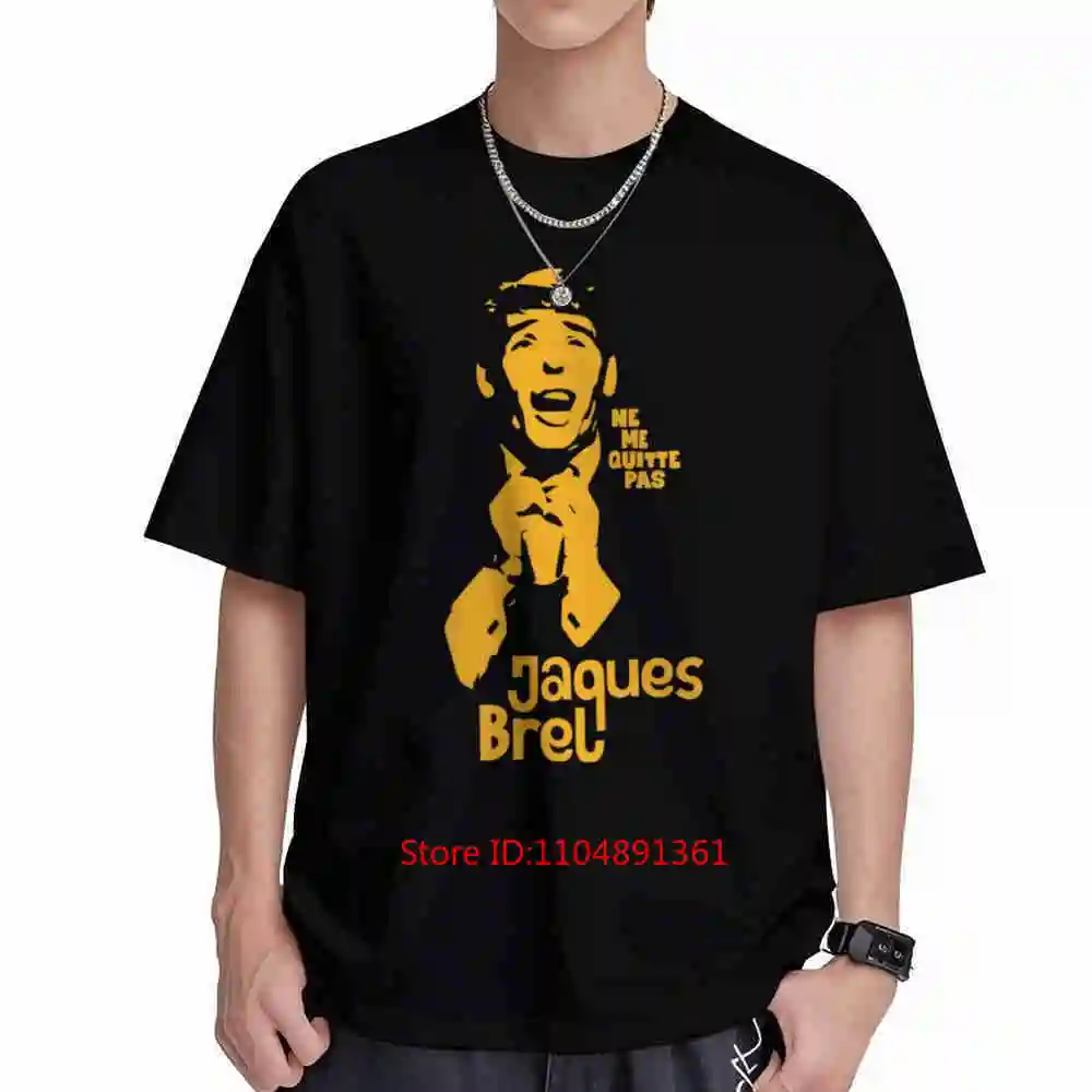 Jacques Brel Short Sleeve Tee 100% Cotton T-Shirt
