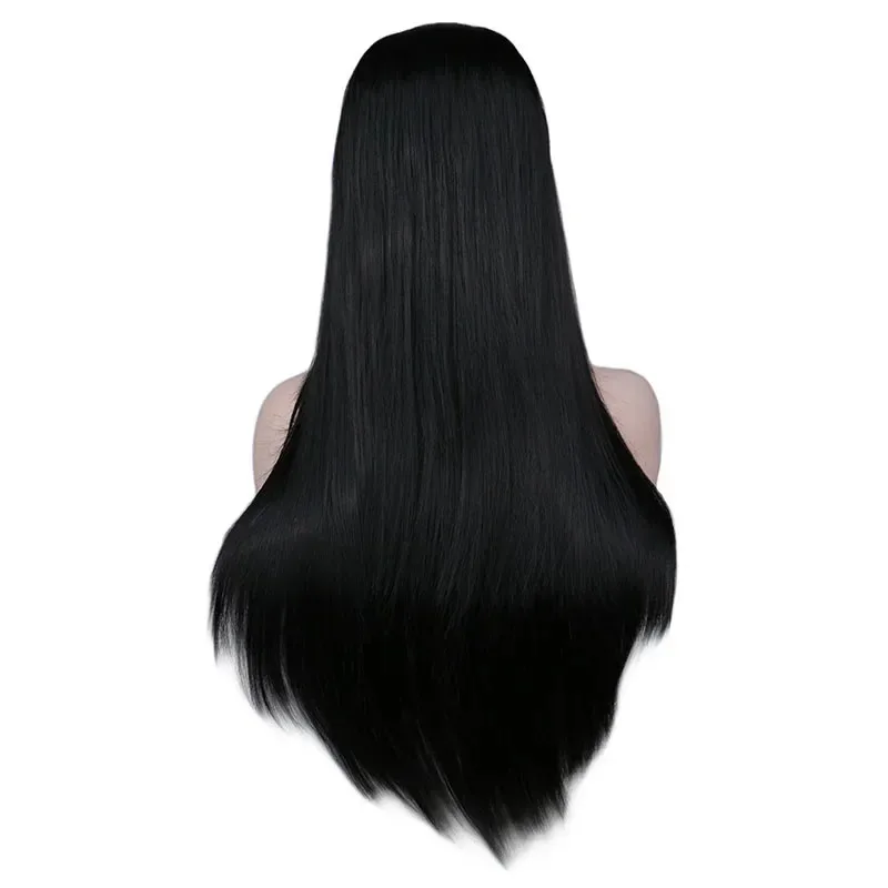 QQXCAIW Peluca de cabeza ondulada larga natural para mujer, Cosplay, negro, rojo, rosa, Rubio, marrón claro, marrón oscuro, pelucas de pelo sintético de 68 Cm