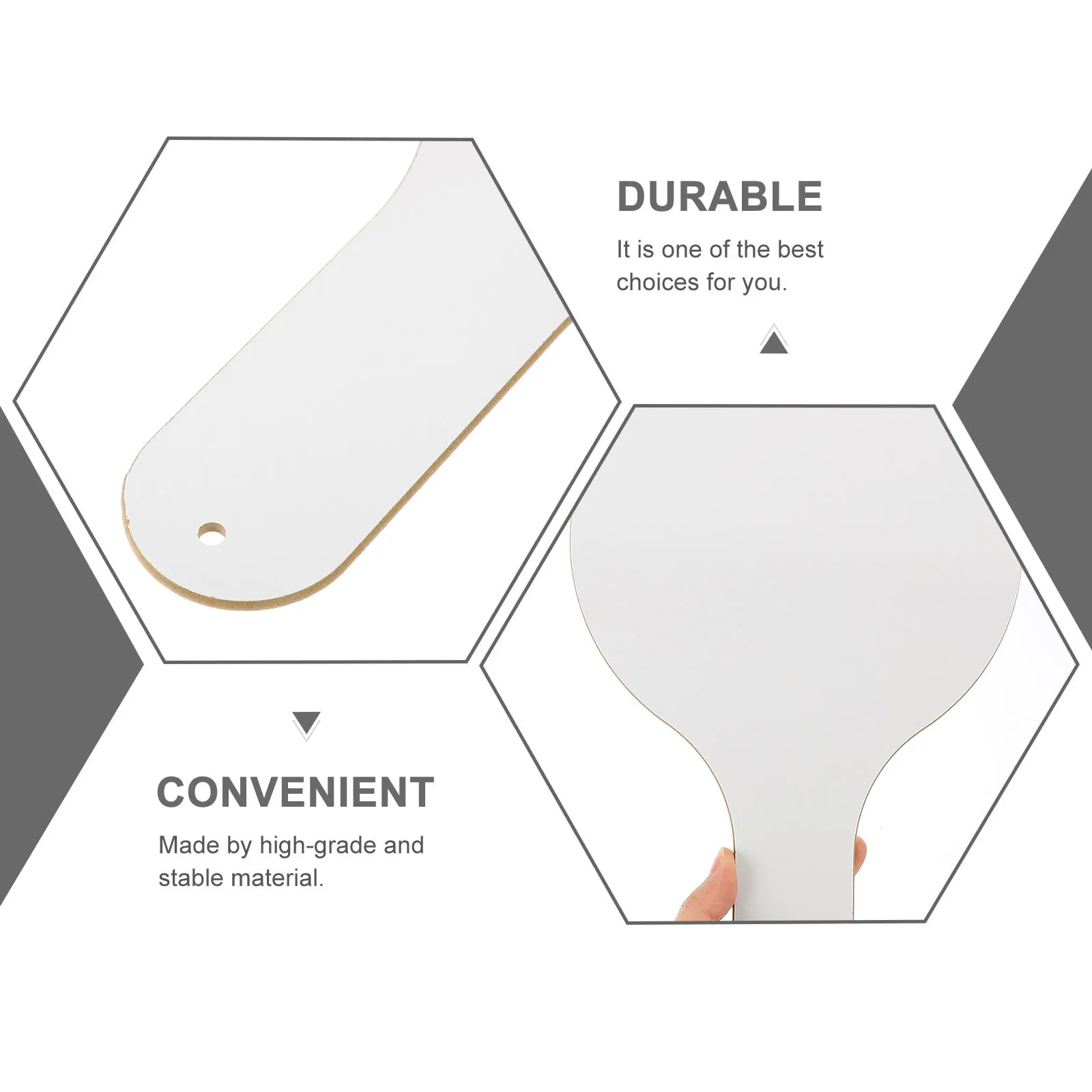 

1Set Students Dry Erase Paddle Wooden Writable Handheld Whiteboard Answer Board School Supplies Dry Erase Paddle