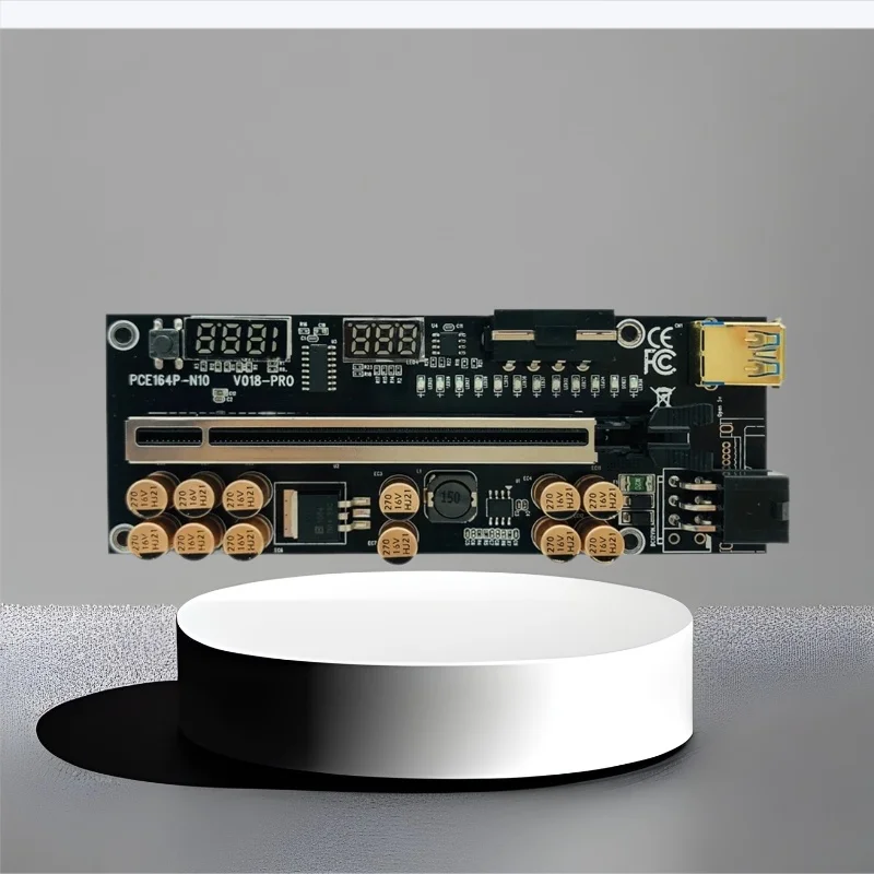 Black VER018 PRO PCI-E X16 Riser Card USB3.0 Cable 018 PLUS PCI Express 1X To 16X Extender PCIe Adapter for GPU BTC Miner Mining