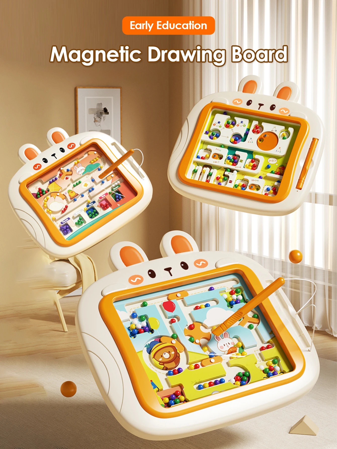 لوحة رسم مغناطيسية للأطفال ، لغز ، لعبة ، لون ، متاهة ، التعرف ، الرقم ، التعرف ، المنطق ، التمرين ، 1 #1