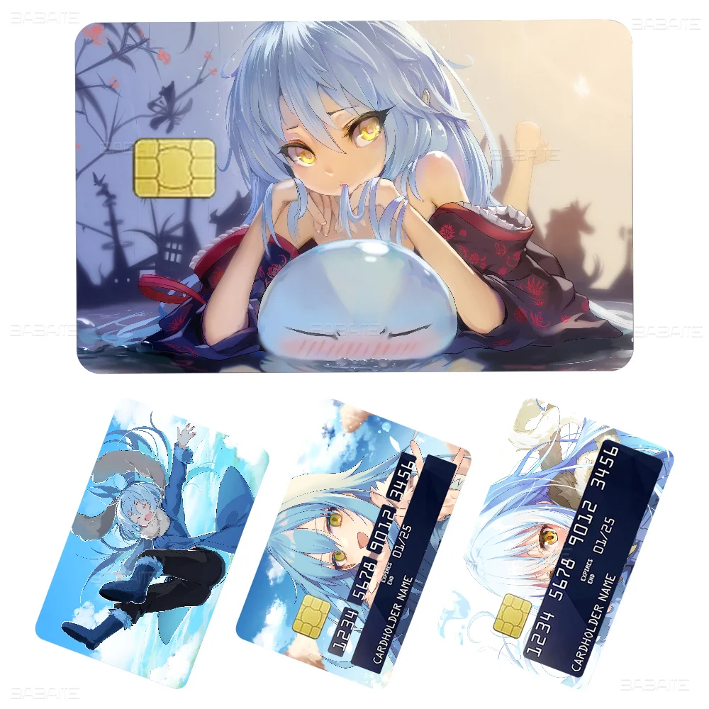 Demon Slime Rimuru Tempest Fashion Cute Cartoon Cat Painting Anime Game Unique Film Sticker Case Skin For Credit Card No Chip