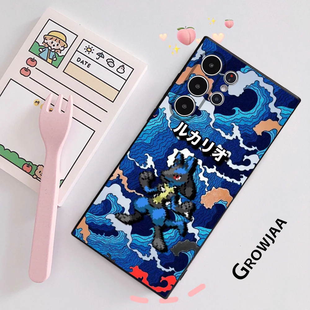 Charizard Lucario Wave Phone Case Samsung Galaxy S25 S24 S22 S23 Ultra S21 S20 Plus 5G Frosted Non-Slip Full Cover Soft Case - Image 4