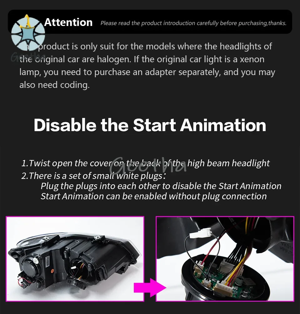 

For Car Lights for Golf 7 Headlight 2013-2019 Golf7 LED Head Lamp Golf 7.5 Headlights Mk7 Drl Projector Lens Automotive Accessor