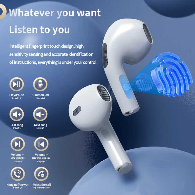Original Pro 6 TWS Max Wireless Bluetooth Earphones In Ear Earbuds Noise Cancelling Headset For Airpodding Apple iPhone Earphone
