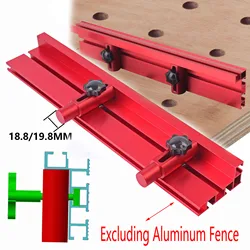 2Pcs For 19mm/20mm Desktop Dog Hole Aluminum Fence Bracket Woodworking Workbench DIY Right Angle Assistance Connecting Table Peg