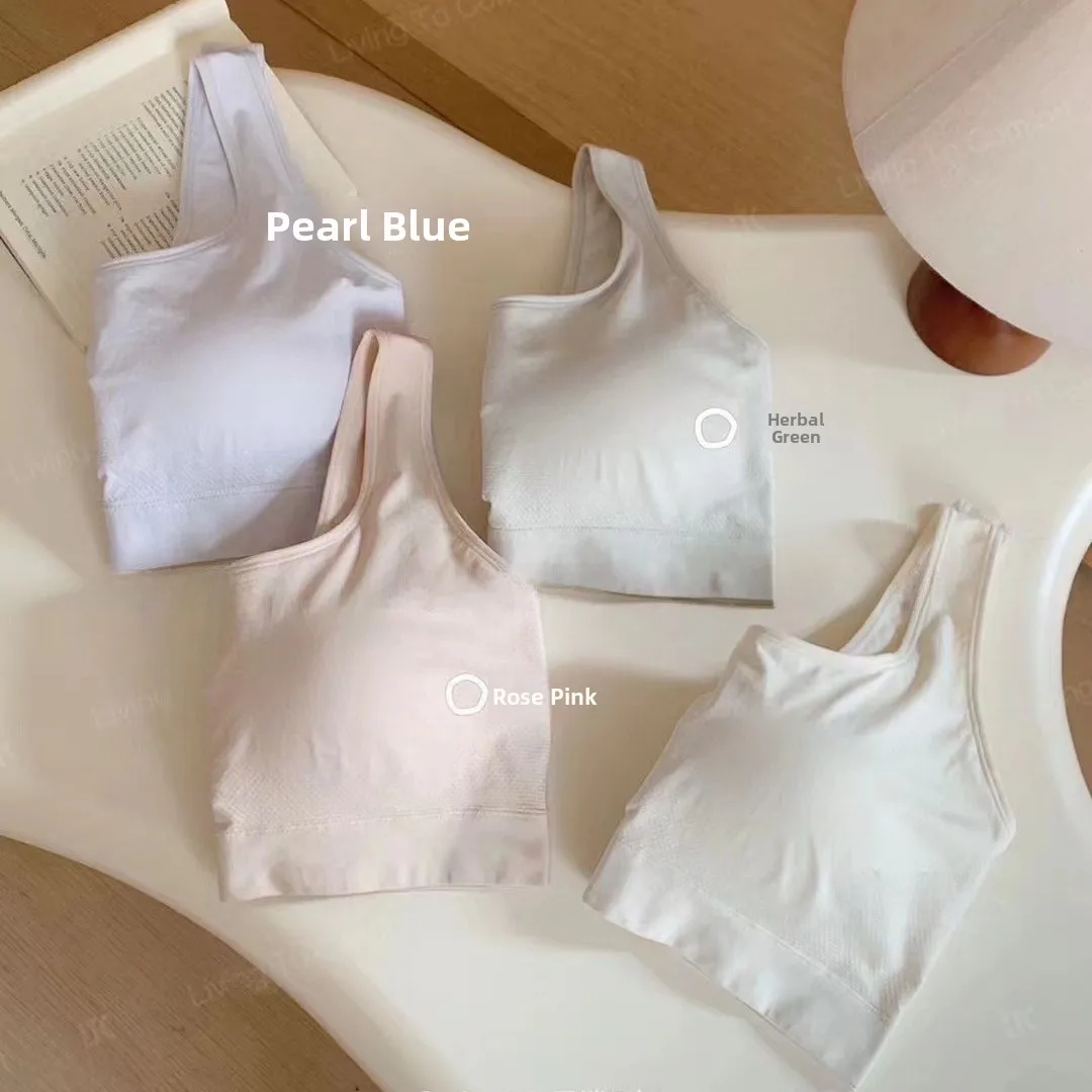 Almohadillas para sujetador deportivo Copa fija recogida Verano Fino Hermoso Ba Transpirable Cómodo Chaleco de gran tamaño Sle Wrap Pecho Mujer Und...