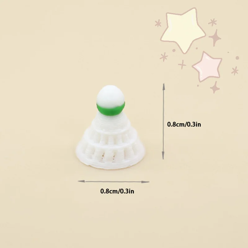 1Pair 1:12 Dollhouse Simulation Mini Badminton Racket Set For Sports Scene Decoration Dolls House Pretend Play Toys