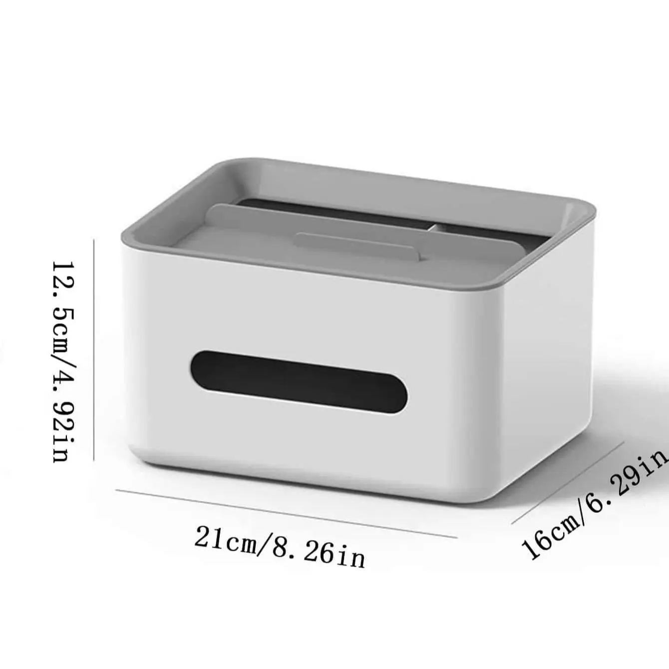 

Gray multifunctional tissue storage box, neat and convenient