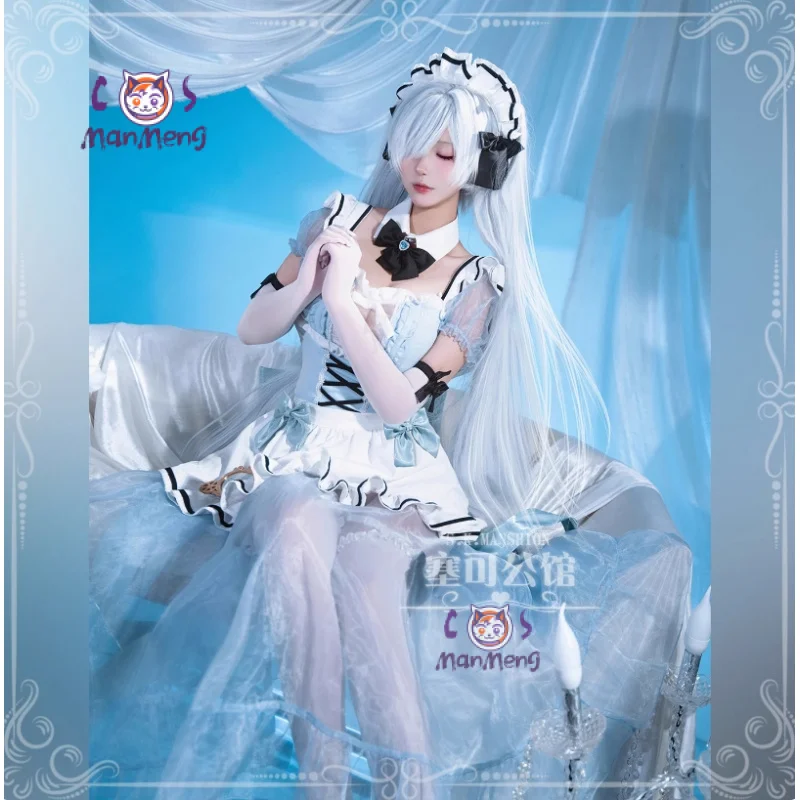 

Goddess of Victory: Nikke Cinderella Cosplay Costume Lolita Sweet Maid Dress Accessories Socks Wig Props Halloween Girl Uniform