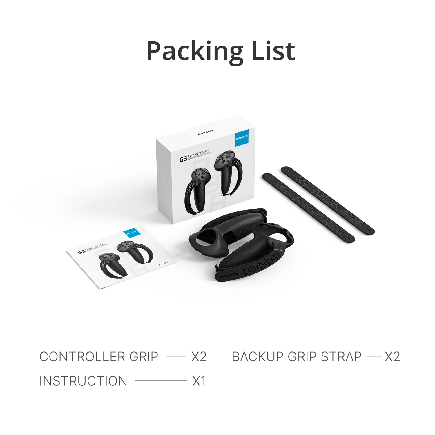 BOBOVR G3 コントローラーグリップ 滑り止めシリコンカバー コントローラープロテクター Meta/Oculus Quest 3/Quest 3S VR と互換性あり