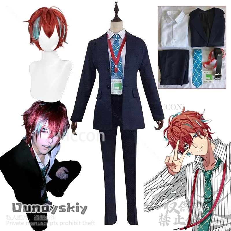 Anime Game Division Rap Battle Cosplay Kannonzaka Doppo Sexy Suit Uniform Wigs Props For Man Halloween Christmas Cos Customized