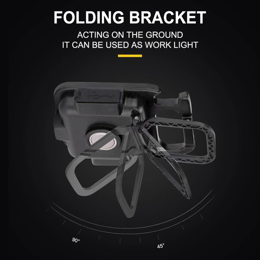 Potente torcia tascabile portatile USB ricaricabile luce da lavoro mini portachiavi impermeabile 400LM multifunzione per campeggio all'aperto