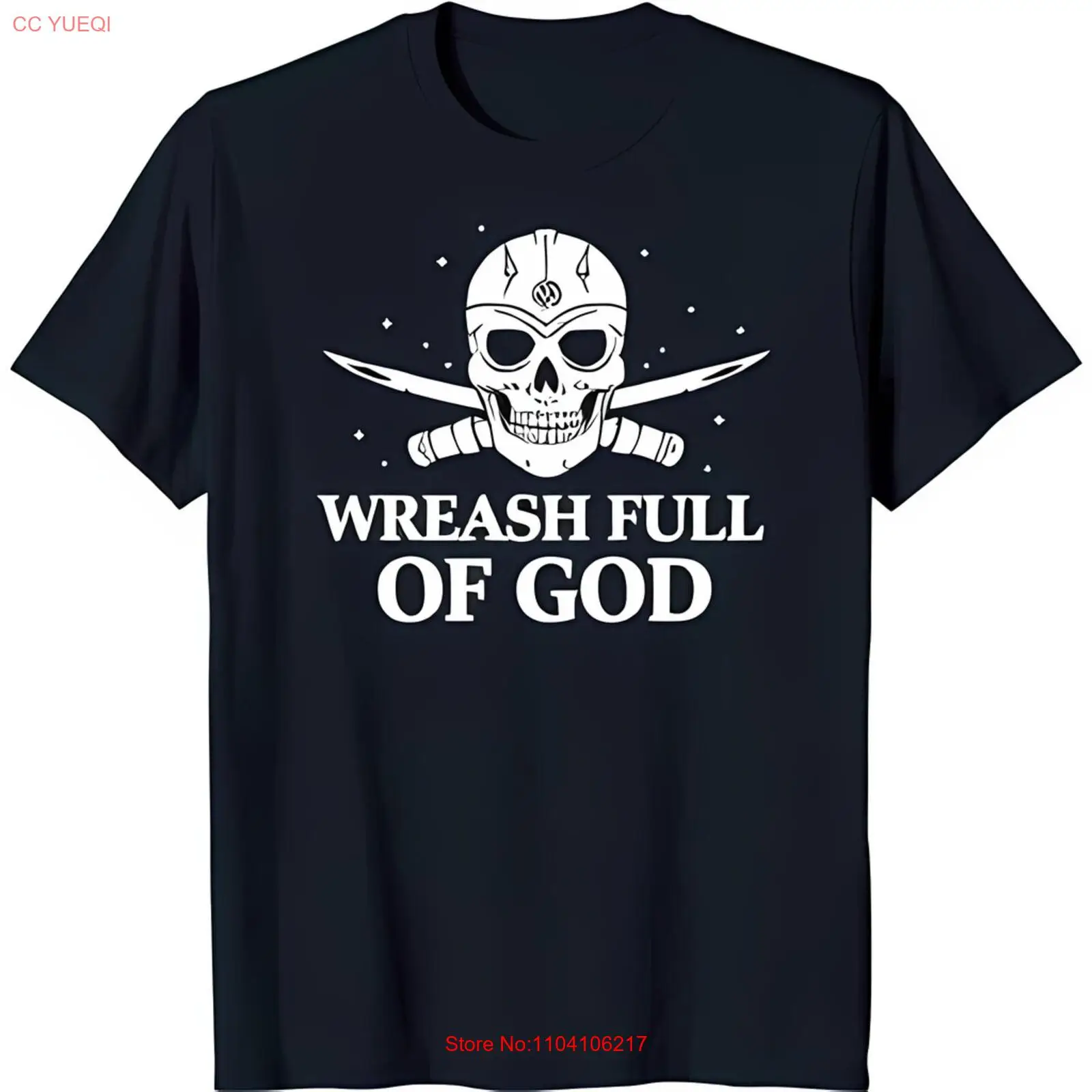 

Темно-синяя футболка с рисунком «Wreash Full Of God»