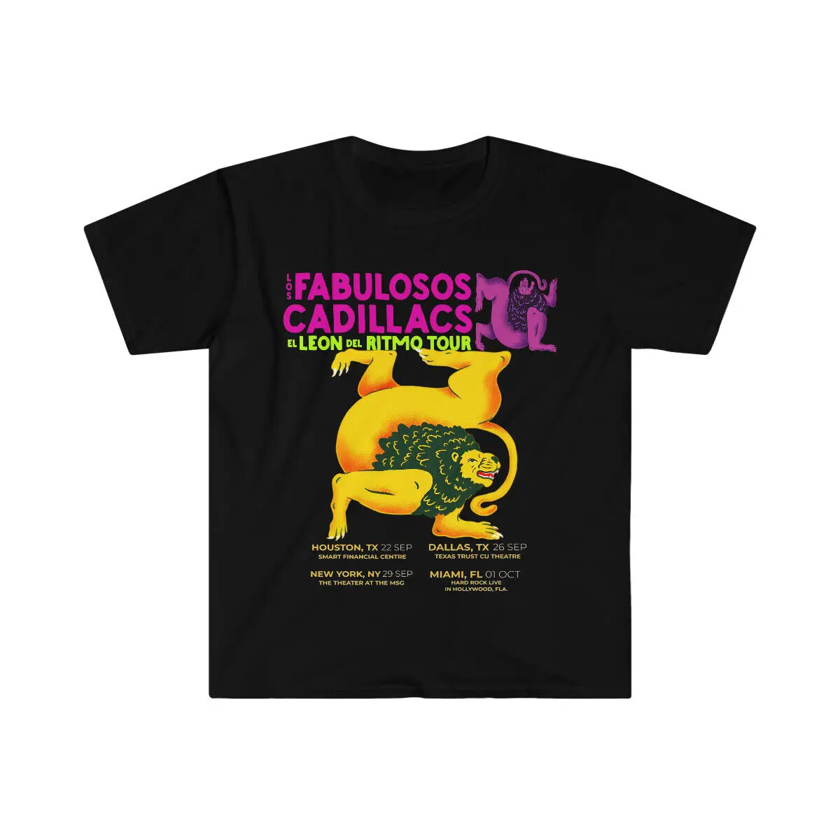 Cotton T Shirt Los Fabulosos Cadillacs Leon Del Ritmo Tour 2023