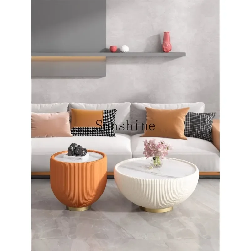 Nordic rock slab coffee table small apartment household living room size combination coffee table