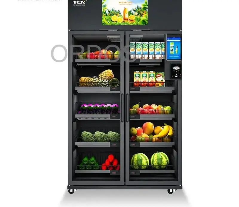 Automatic Self service Fresh Fruit Vending Machine Smart Fridge AI Vending Machine