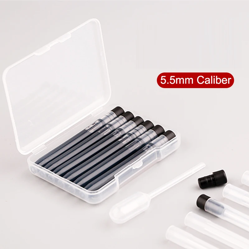 Para majohn a1/a2/a3 imprensa caneta tinteiro nib cartuchos de recarga de tinta calibre 5.5mm grande capacidade material de escritório estudante papelaria