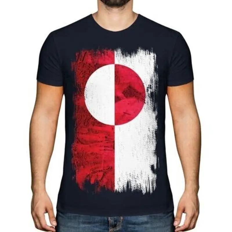 Greenland Flag Grunge Men's T-Shirt Kalaallit Nunaat Greenlandic GrøNland