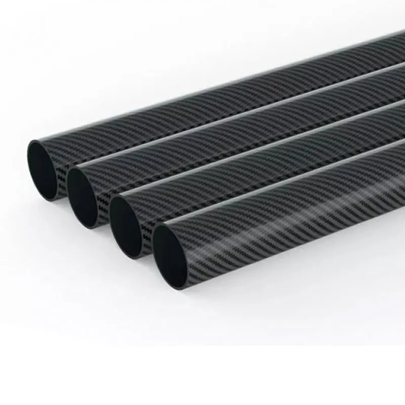 3K Twill Carbon Fiber Tube Pure Carbon Pipe Strong Designability Glossy Matte Used for Golf Clubs Hiking Poles OD 36 37 38 40mm