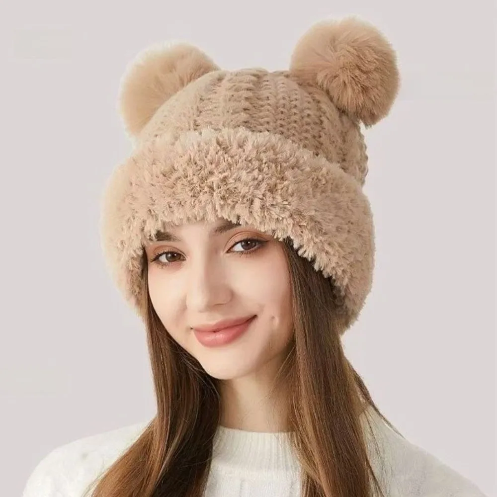 Fashion Thickened Knitted Hat Windproof Cold Resistant Ear Protection Hat High Elasticity Knitted Hat Men And Women