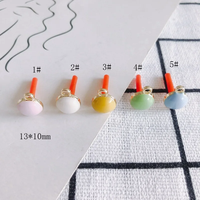 

10pcs Round Stud Earrings Base Macaron Color Earrings Connectors Earring Settings for Diy Jewelry Making Findings Earrings Hooks