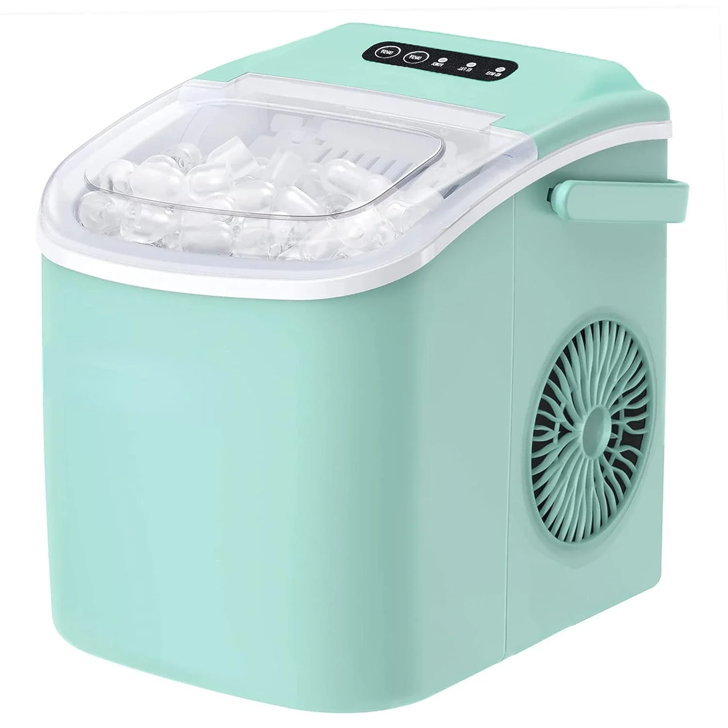 Efficient Countertop Ice Maker Machine: Produce 9 ice cubes in just 6 minutes with this powerful ice maker. Make up to 26.5lbs o