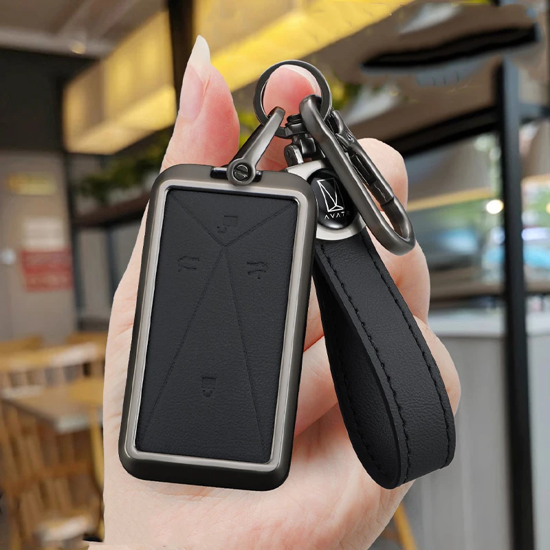 

Кожаный чехол для автомобильного ключа из цинкового сплава для AVATR 11 12 AVATR ESV, чехол для автомобильного ключа, чехол с дистанционным управлением, аксессуары для ключей