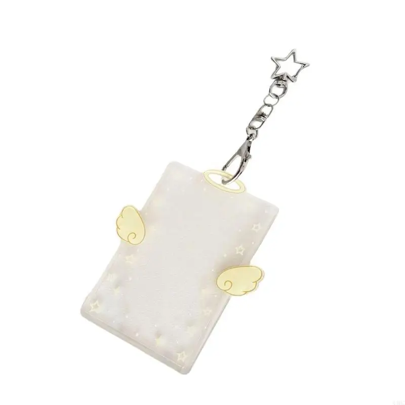 

63HC Photocard Holder Keychain Badge Holder with Keychain Student Bus Card Pendant Keychain for School,Office,Travel