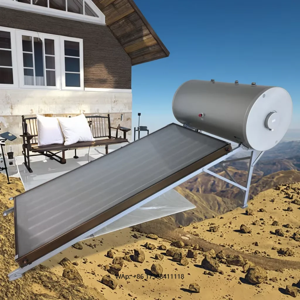 High Pressurized Compact Thermosyphon Solar Thermal Hot Water Heater With Flat Plate Solar Collector 150L 200L 250L 300L