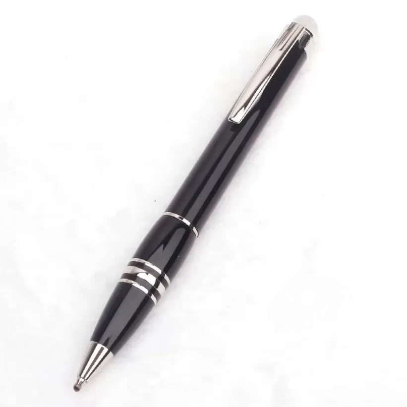 

Elegant Star MB Ballpoint Rollerball Pen Writing Metal Black Rubber Fountain Pens with Diamond Office Supplies Stationery