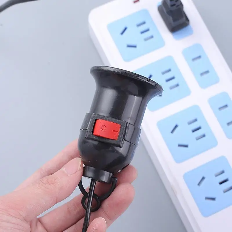 1Pcs E27 Lamp Holder With Wire And On Off Switch Plug And Play Heat Resistant Socket For Home Bathroom Outdoor Lighting
