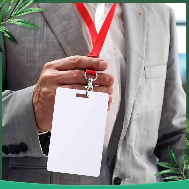 

(NEW) 100 Pcs White PVC Cards With Slot Punch On Short Side Vertical Slot Punch Card Blank Credit Cards Photo ID Card