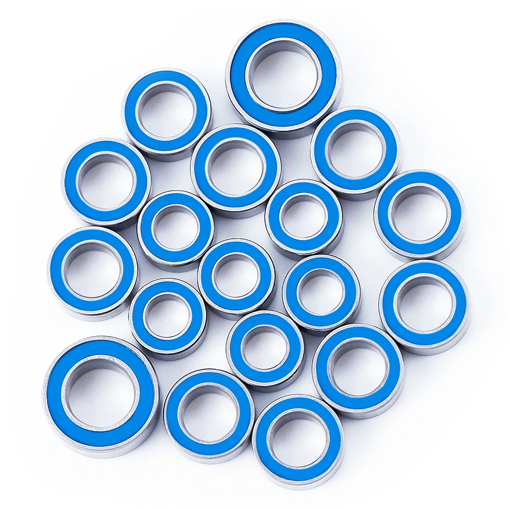 YEAHRUN 18 Pcs Rubber Sealed Ball Bearing Kit for 1/16 Mini-B Buggy RC Car Upgrade Parts Accessories