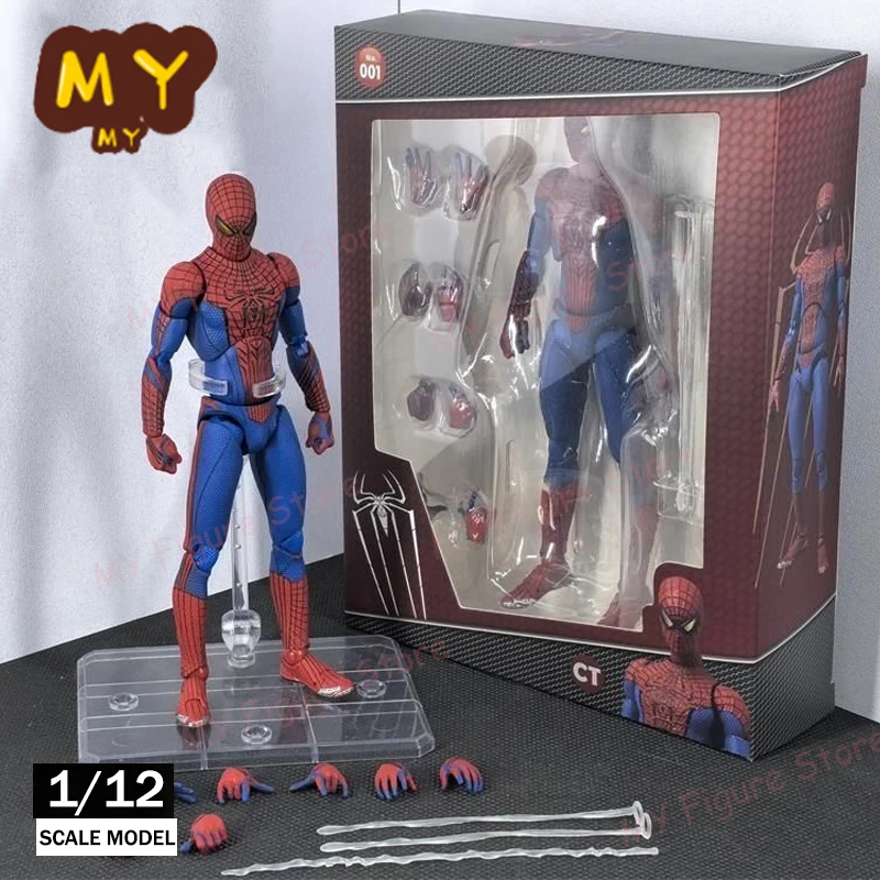 CT Toys Mafex 001 سبايدرمان مافيكس 143 شخصية بيتر باركر أندرو غارفيلد الشكل بن ريلي كوميك Ver لعبة شخصيات الحركة هدية