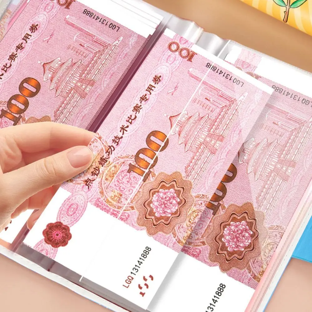 카피바라/팬더 100개 봉투 저축 챌린지 대용량 봉투 챌린지 바인더 방수 재사용 가능