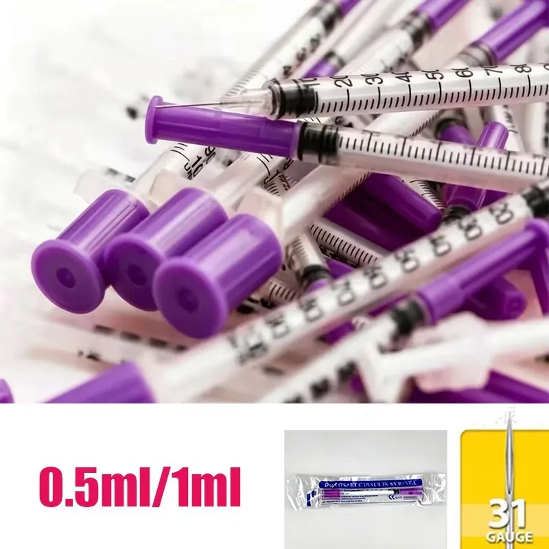 20/50/100pcs 31G Animal Veterinary Medical Supplies Disposable Measuring Syringes Individual Sterile Pack For Laboratory Test