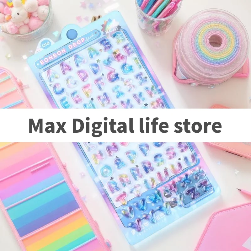 الملونة 3D الكرتون الأبجدية الإغاثة ملصق DIY مجلة مخطط صور زينة طالب مكافأة ملصق القرطاسية #1